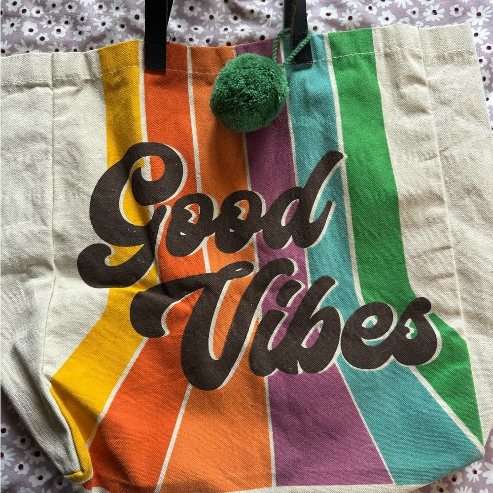 Vibrant Yellow and Orange Striped Tote Bag